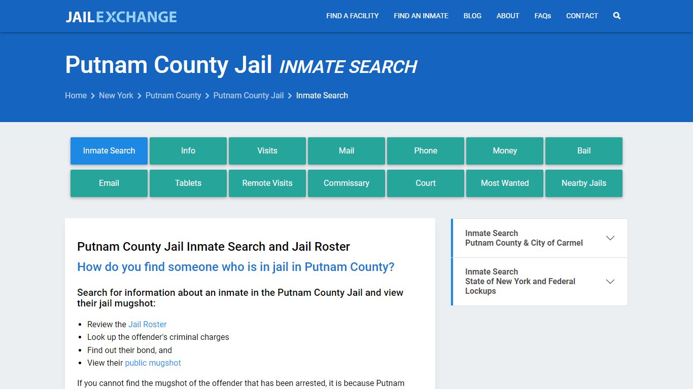 Inmate Search: Roster & Mugshots - Putnam County Jail, NY